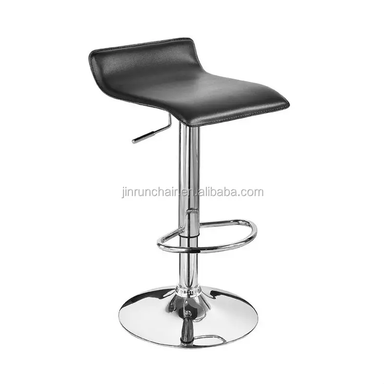 Современный высокий стул, черные регулируемые кожаные барные стулья