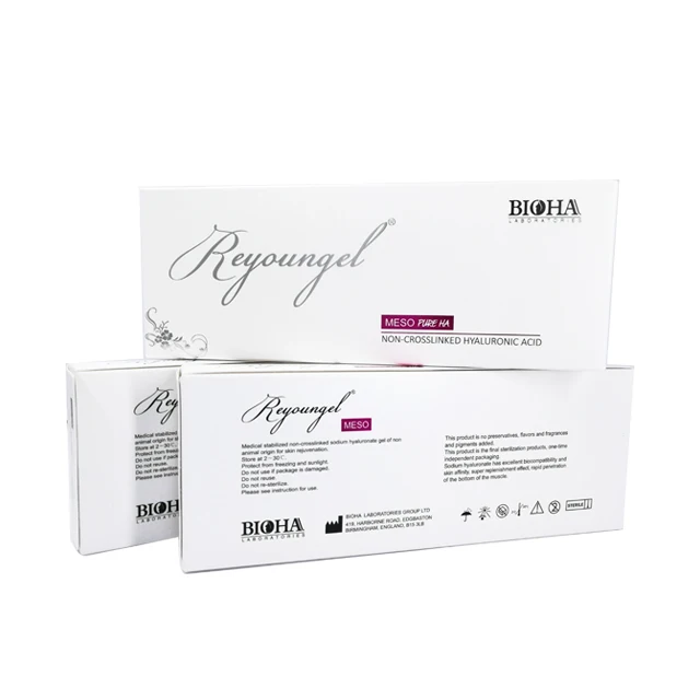 
reyoungel professional cosmetic hyaluronic acid of 2..5ml syringe for meso gun 