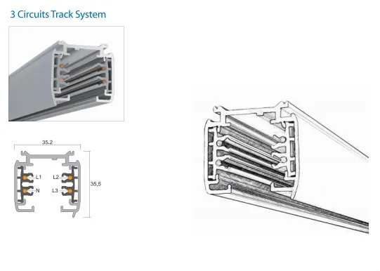 Led Rail Track Lighting Halo System 3 Circuit Dali 4 Feets Qq20170702101046 Jpg