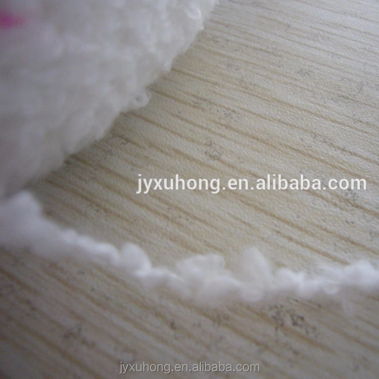 white fancy yarn with beautiful beads for hand knitting