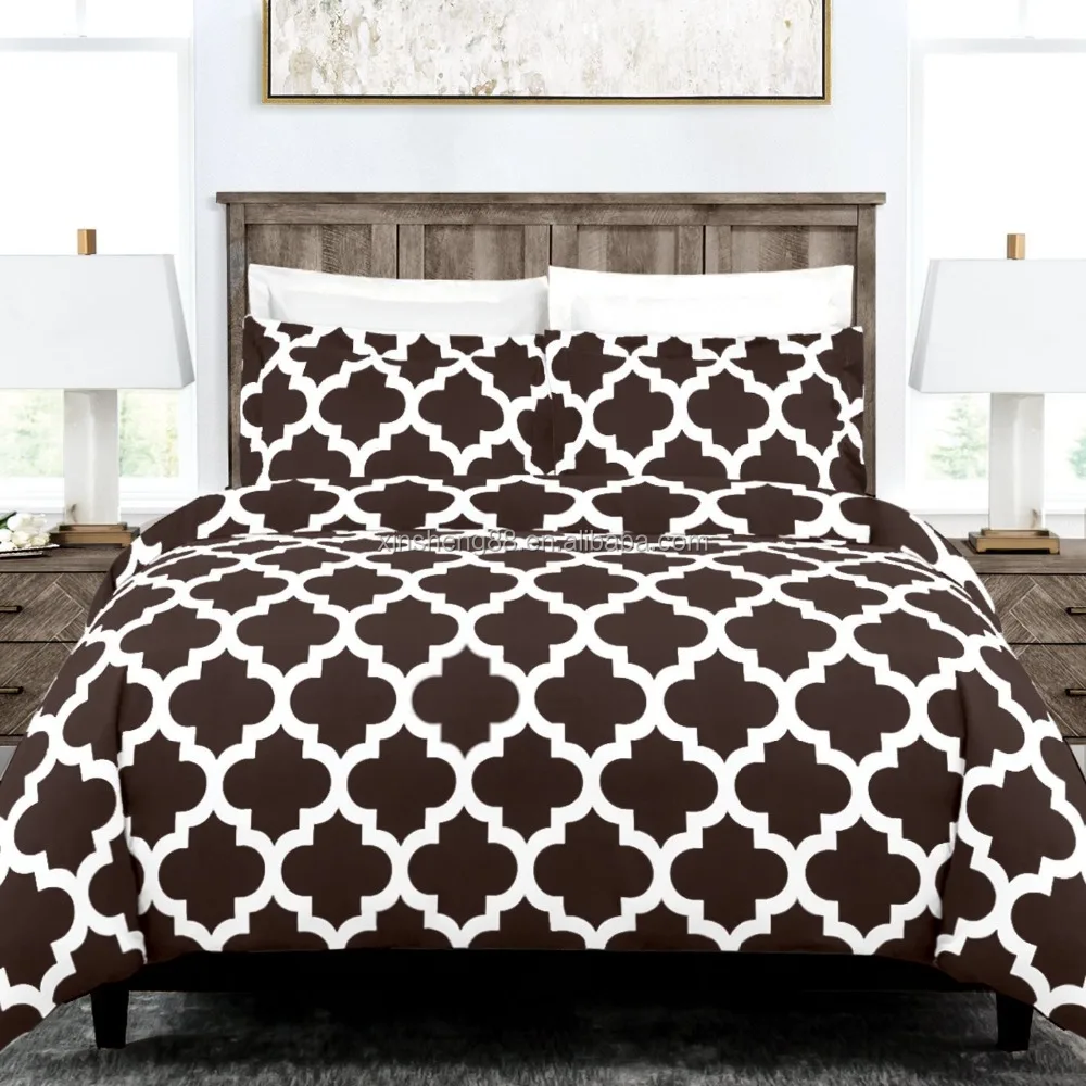 3Piece Ultra Soft Double Brushed Microfiber Printed Duvet Cover Set