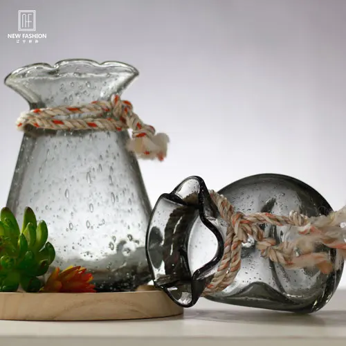 Современная горячая Распродажа, цветная ваза из выдутого стекла ручной работы, другие настольные вазы для домашнего декора