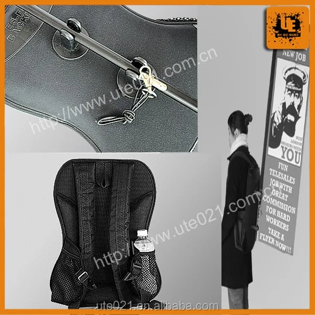 PVC Walking Billboard Advertising Backpack X Banner