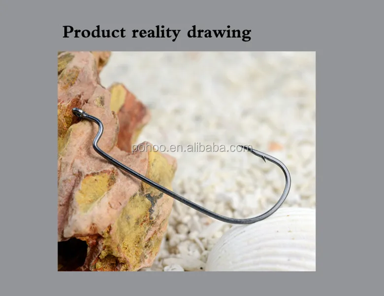 
High quality stronger worm bass fishing hook popular 