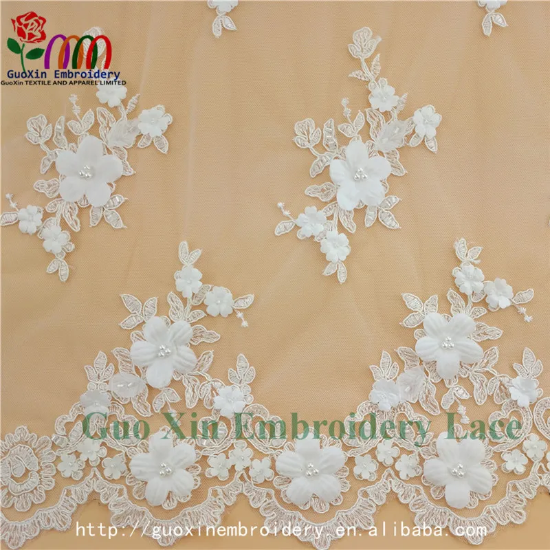 Top grade Alibaba china african lace fabrics 3d french lace fabric