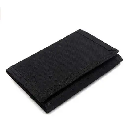 Canvas magic sticker wallet outdoor sports kids custom wallet