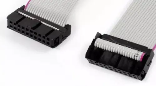 2x 30cm IDC20 IDC Female/Female Flat Ribbon Cable 20 Pin 2.54mm Gray Arduino PC