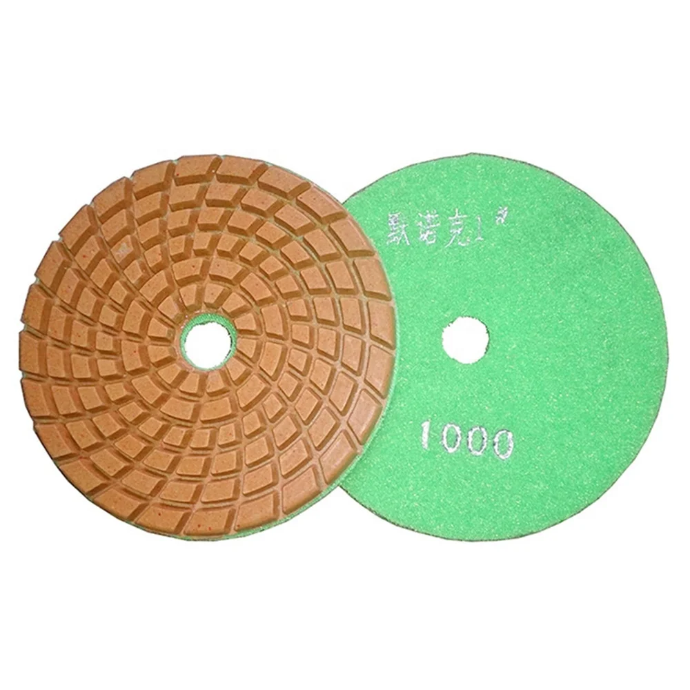 4 Inch Diamond Abrasive 100mm Resin Wet Polishing Pad Marble Terrazzo Concrete Polishing Pad