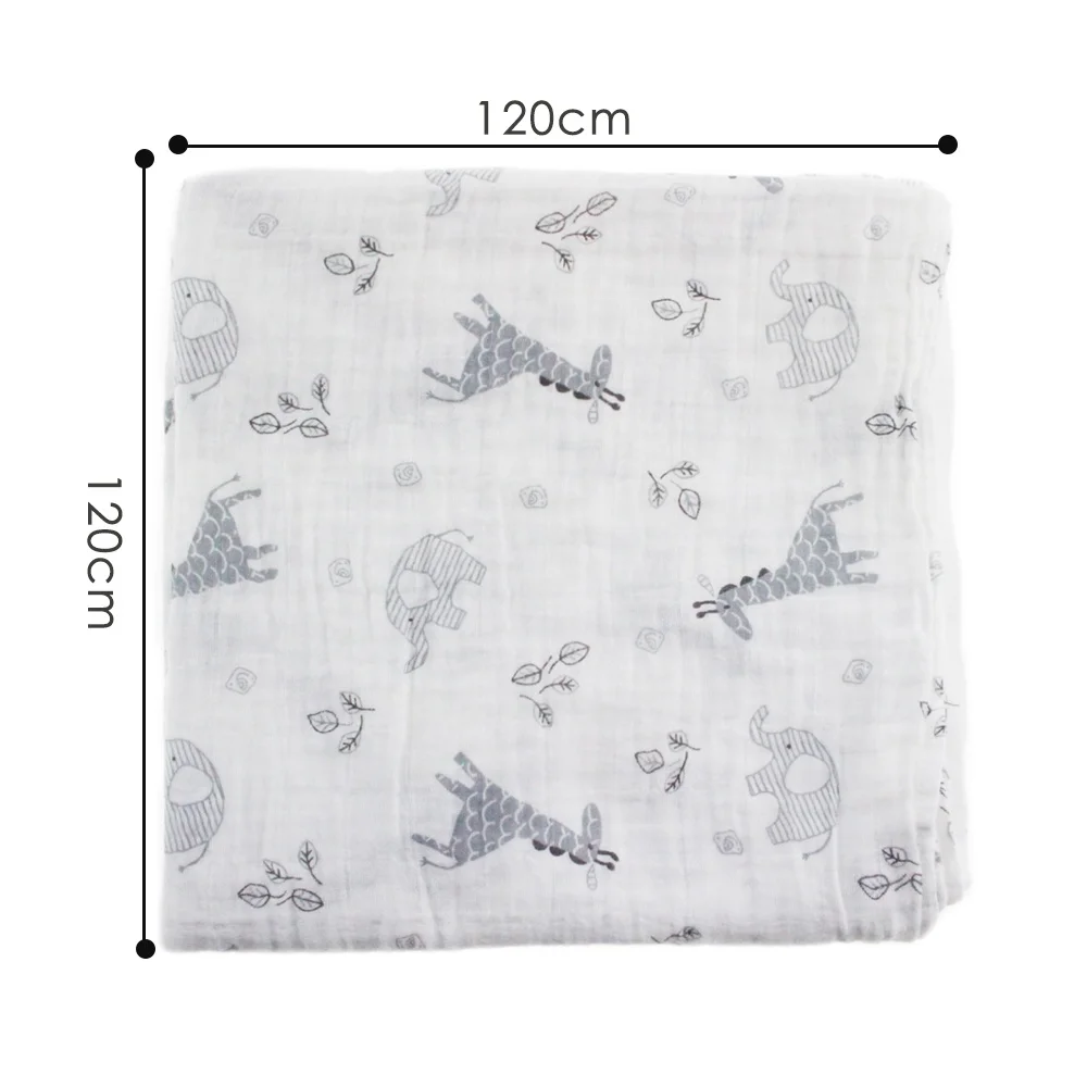 Factory custom Amazon hot sale organic cotton baby muslin swaddle blankets