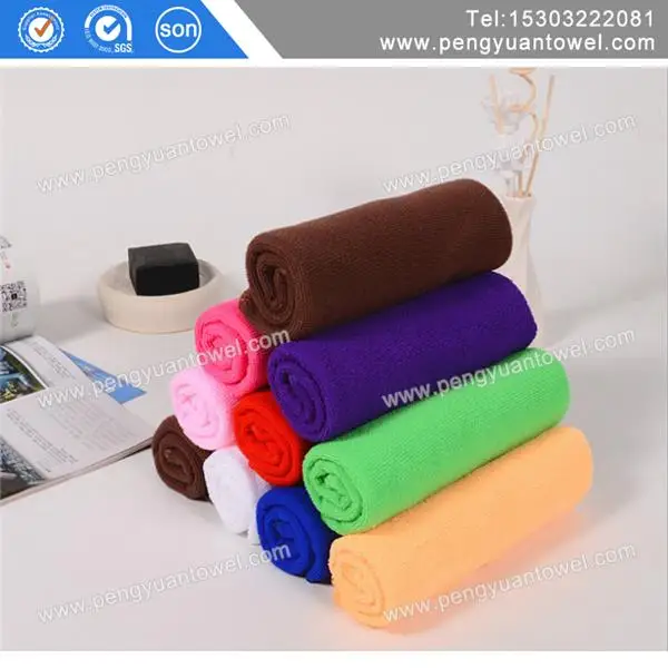 
China towel factory supply plain dyed Car Cleaning Microfiber Towel terry cloth 