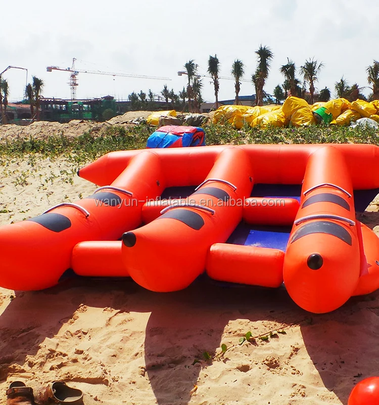 High quality Inflatable Flying Fish Tube Inflatable Water Games Flying Banana Boat inflatable banana boat for sale