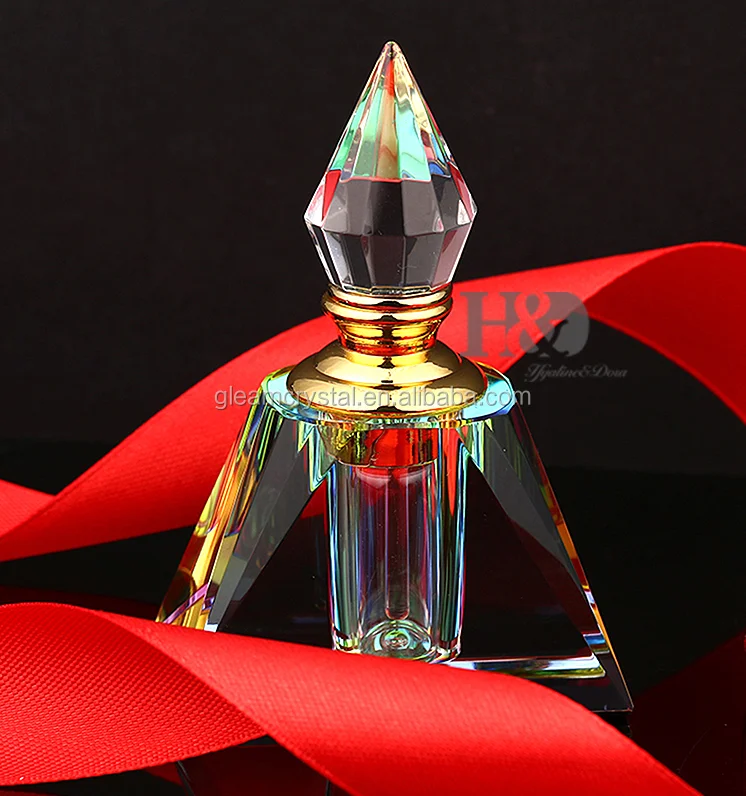 Gleam empty Square glass perfume bottle Crystal Glass Bottle crystal liquor bottle For Perfume 3-10ml