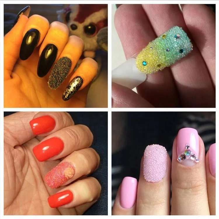 Mixed Size White AB Flat Back Nail Art Heart Acrylic Rhinestone Decoration Stickers With Wheel Box