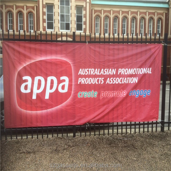 Custom Outdoor Advertising Fabric Vinyl Large Format PVC Flex Banner For Fence Printed Banner