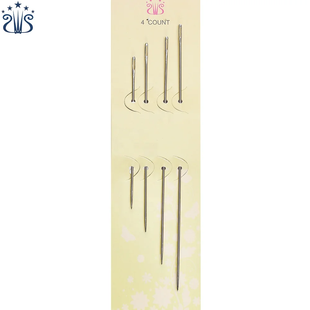 4 шт. иглы для ручного шитья, большой глаз, руководство для вышивки гобеленов, швейные иглы для ткани, декоративно-прикладное искусство