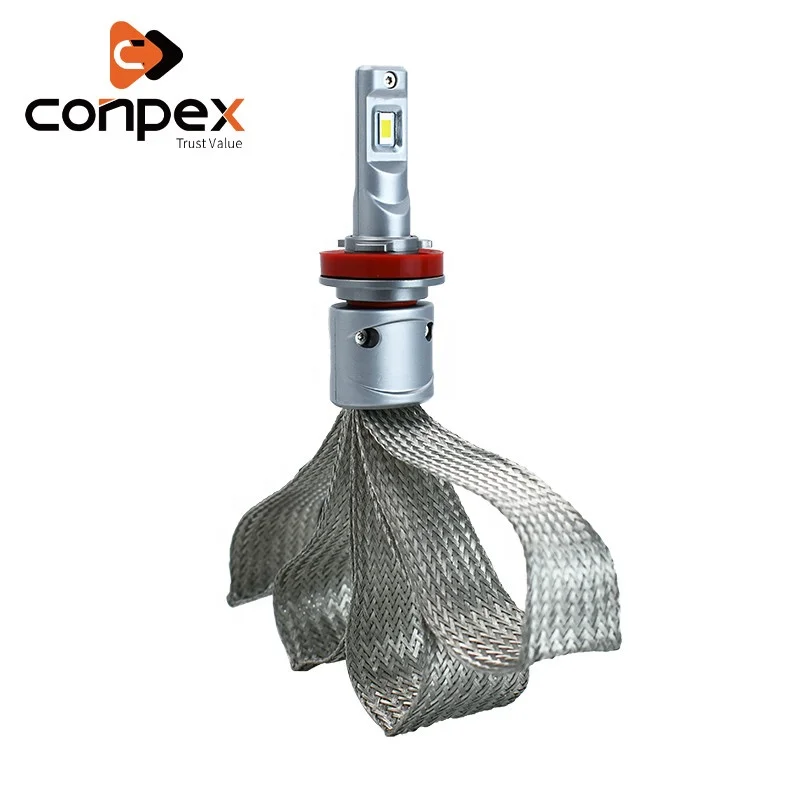 
360Light 50W Super Bright P9 5000lm Vaccum Copper Belt H8 H9 H11 Led Headlight 