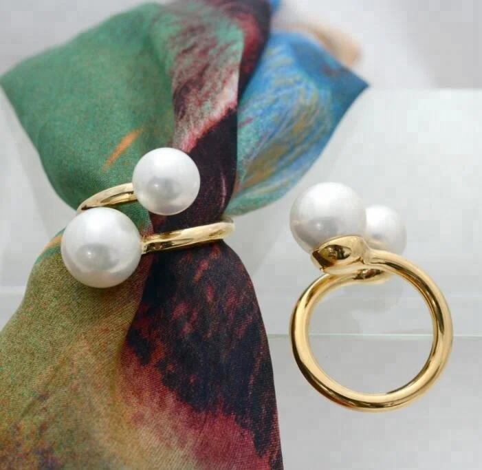 Красивое позолоченное кольцо для шарфа из серебра 925 пробы или латуни