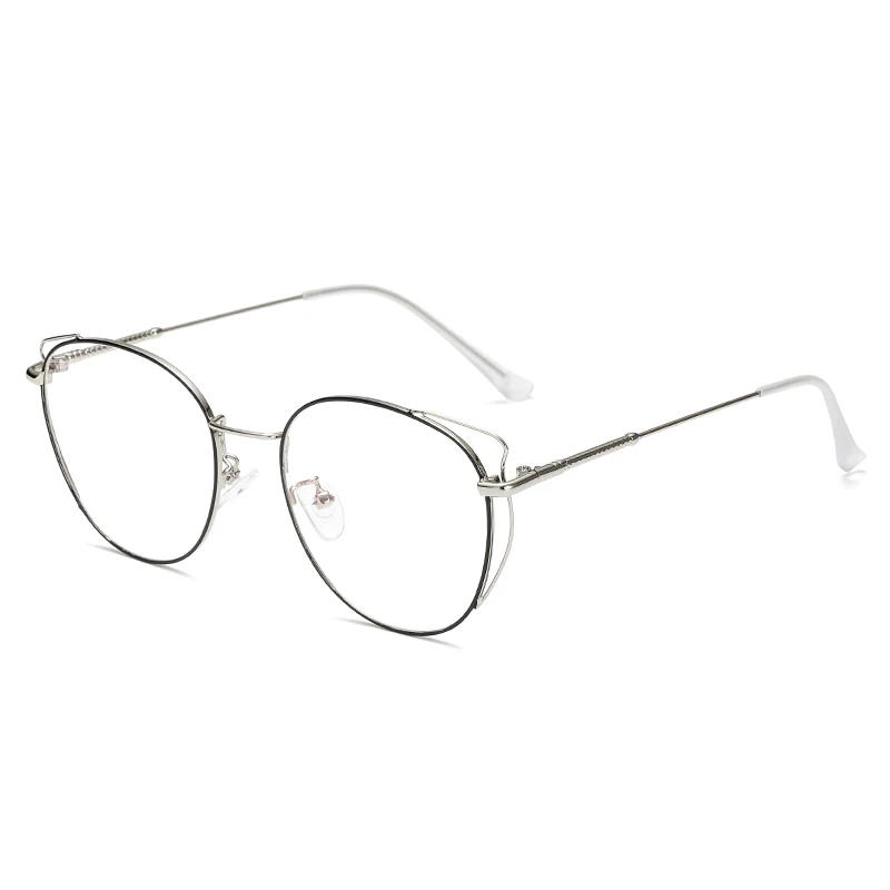 Vintage Round Metal Optical Eyewear Cat Eye Eyeglasses Frames for Women Men