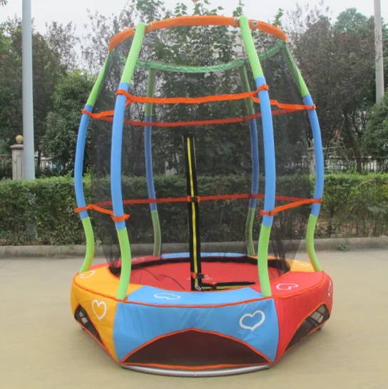 55inch mini used trampolines with safety net for kids indoor and outdoor