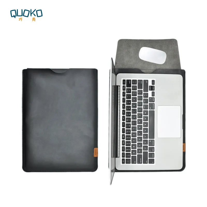 selling ultra-thin super slim sleeve pouch cover,Genuine leather laptop sleeve case for MacBook Pro Air 13 15 2018 Mac 12