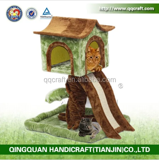 QQPET indoor pet furniture cat trees hot indoor sisal cat house cat furniture