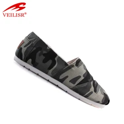 Most popular flat slip on footwear men casual canvas shoes