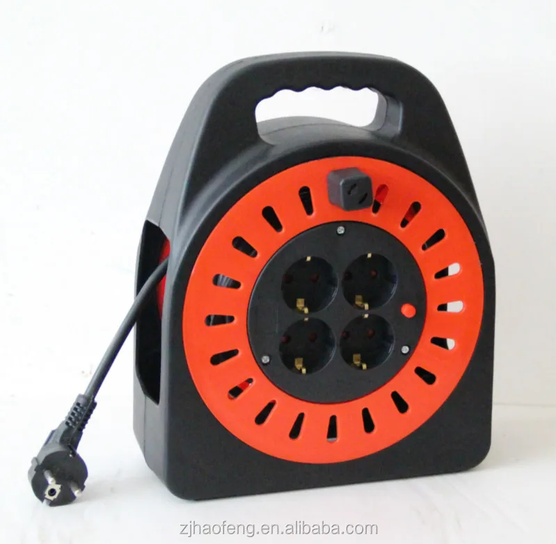 15m 4Outlets German Socket Cable Reel QC5220N-O