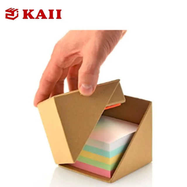 
Promotional Gifts Sticky Note Memo Cube in Kraft Paper Box with Pen Holder 