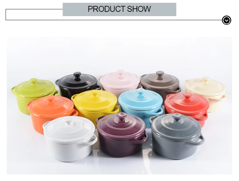 Baking Creme Brulee Pudding Ramekin Ceramic Dessert Ice Cream Bowl Small Yogurt Pudding Cup With Lid