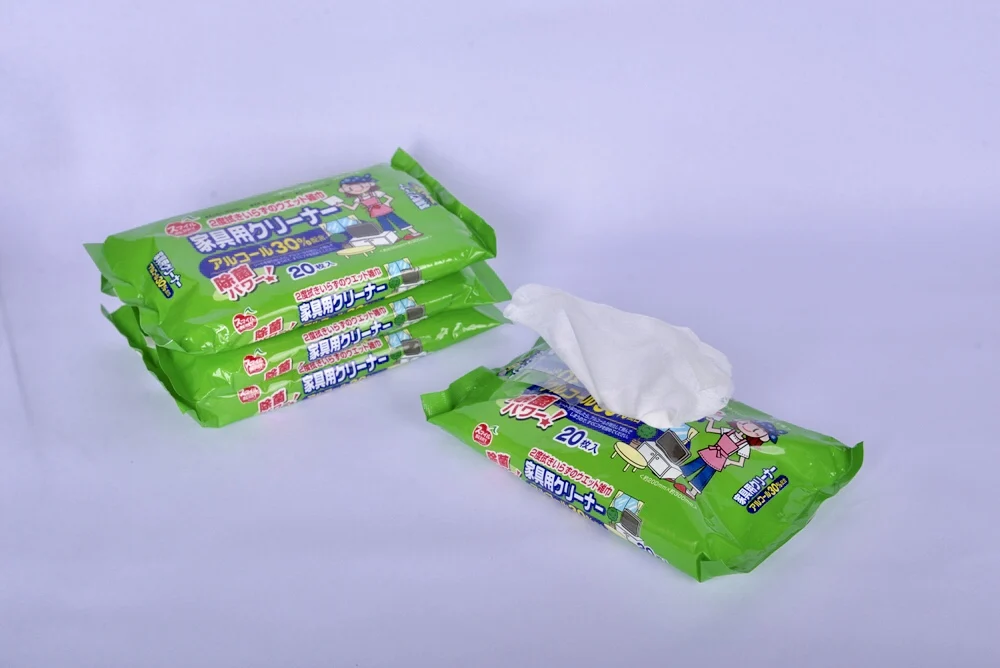 High quality and easy to clean wiping cloth wet tissue with ultra fine fiber for table, furniture, window and car interior