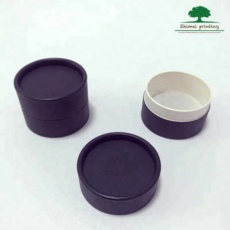 flat lip balm tube biodegradable material small cardboard jar black paper tube for 30g lip balm packaging with wax paper inside
