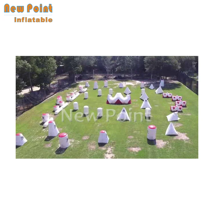 guangzhou bunker field inflatable paintball obstacle for sale