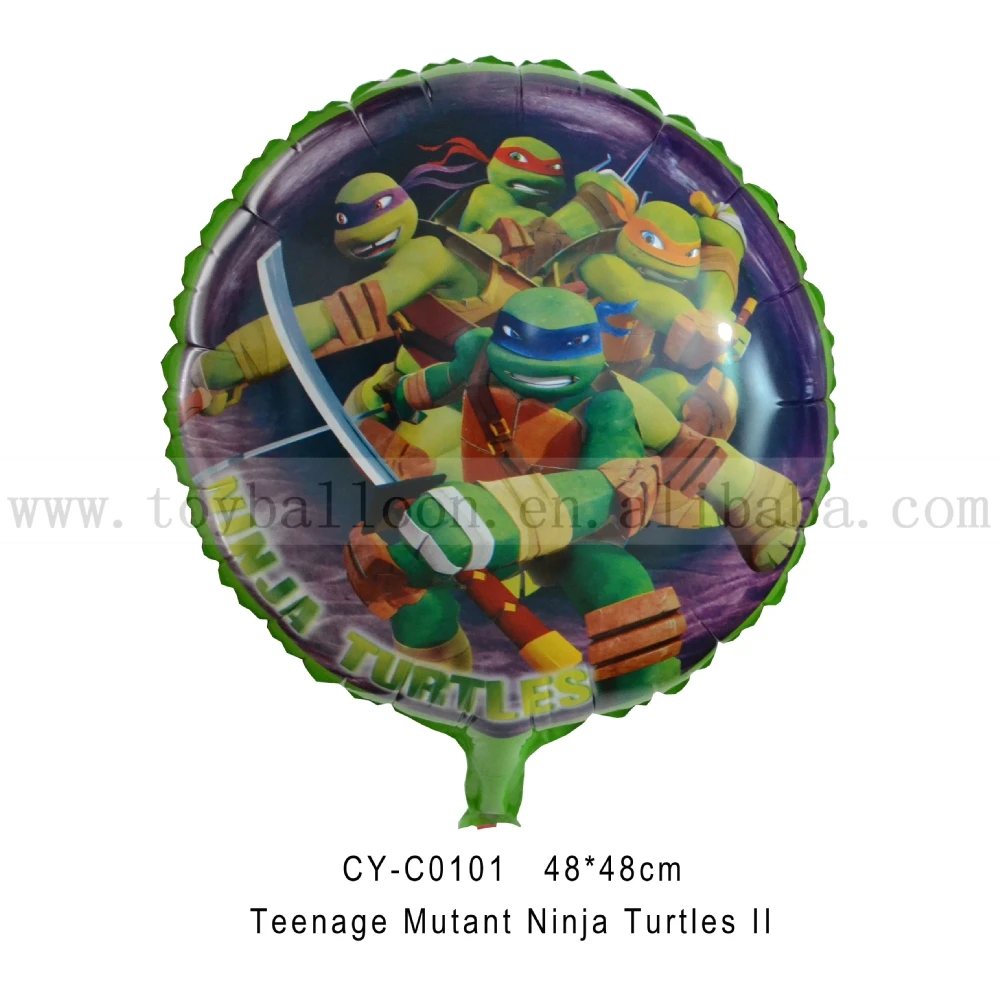 a form of 45 * 45 cm aluminum includes a ball for children toys in a hot air balloon, teenage mutant ninja turtles balloon