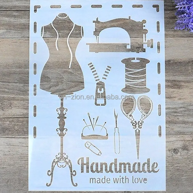 Customized Mylar 12inch size DIY Decorative Stencil Template for Painting on Walls Furniture Crafts