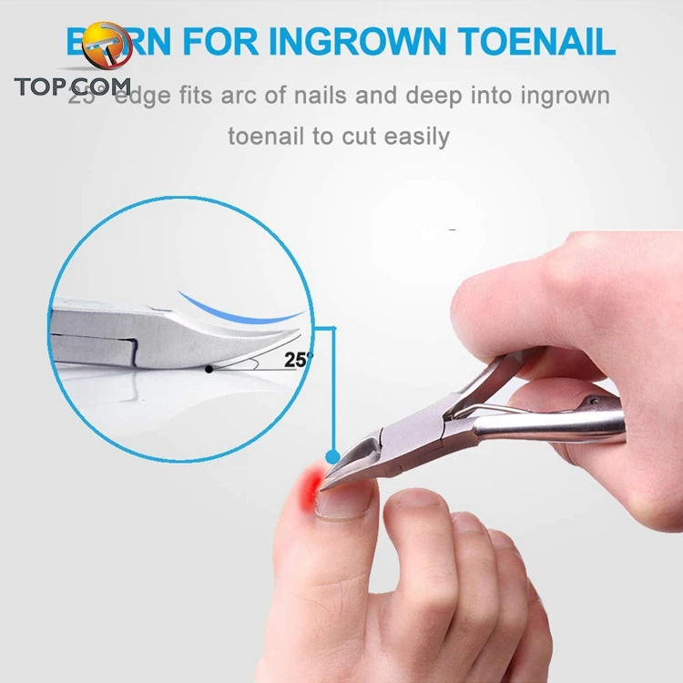 Toenail Nipper with Black Handle for Ingrown Nails