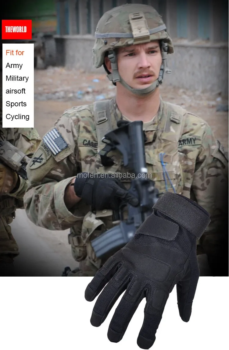 Full Finger Tactical Military Airsoft Police Anti Riot Outdoor Sports Protective Gloves