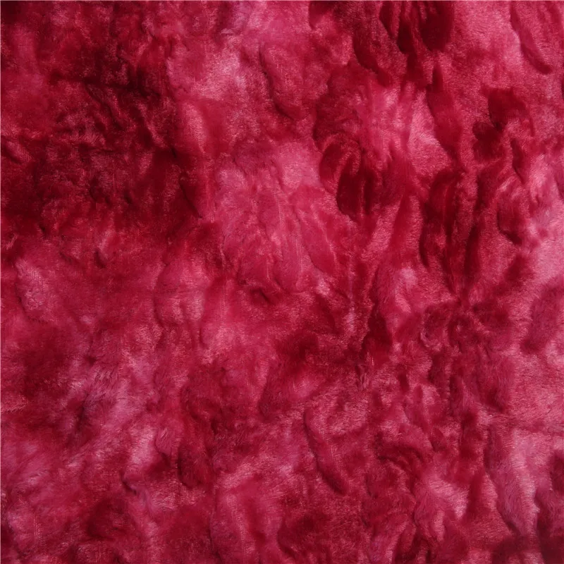SGS Approved Red Printing Super Soft Touch Durable PV Plush Fleece Blanket Fabric