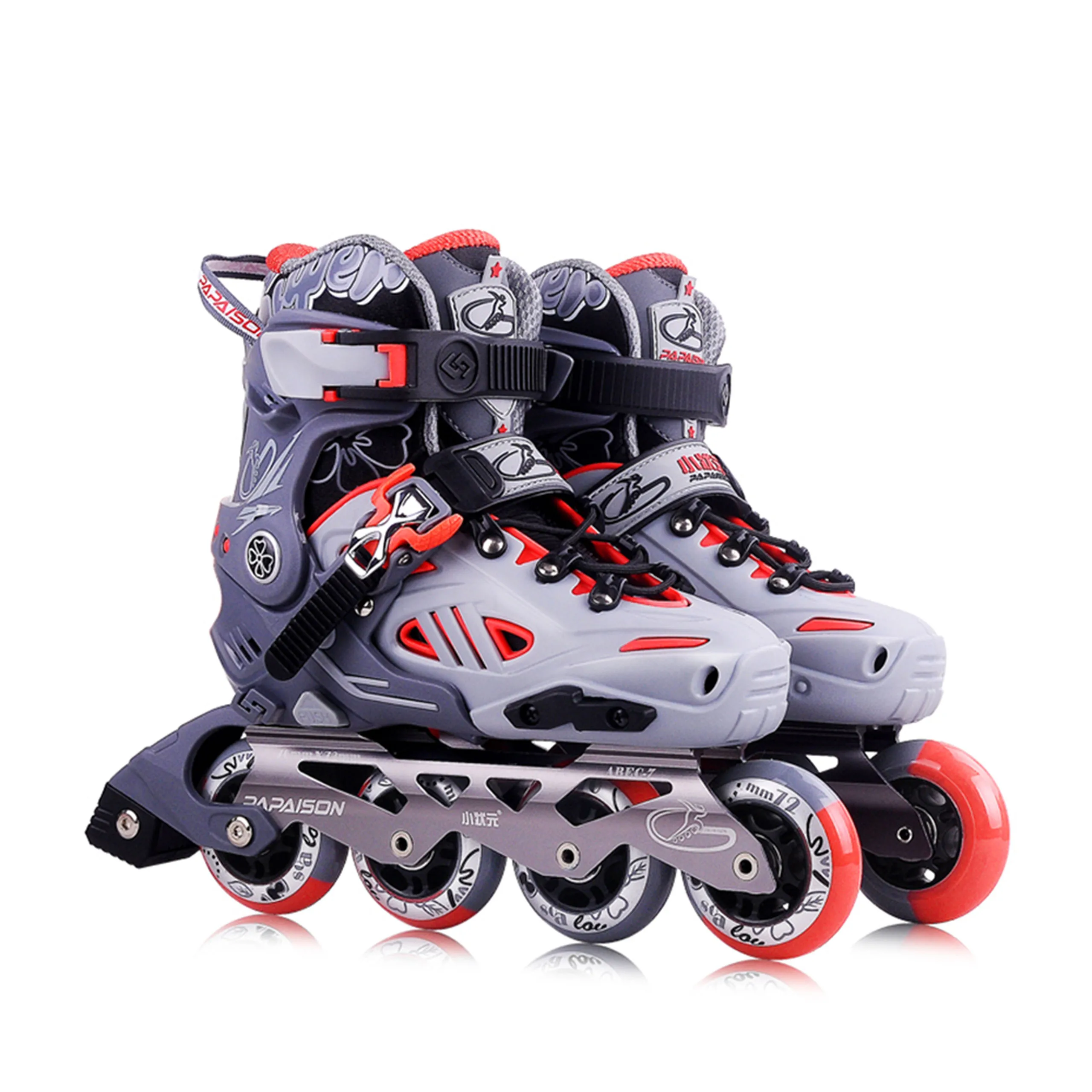 Customize adult teenager and junior aluminum frame flashing wheels inline skates