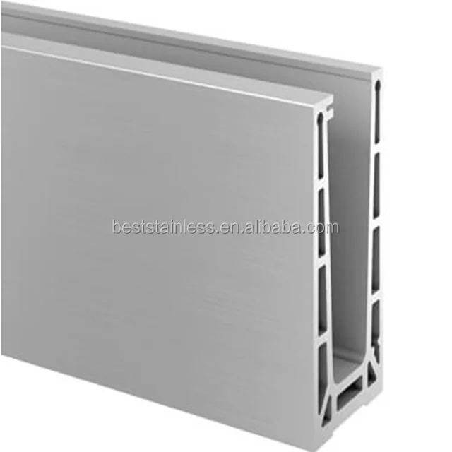 Aluminium Fascia Mount Base Profiles for Glass Balustrade