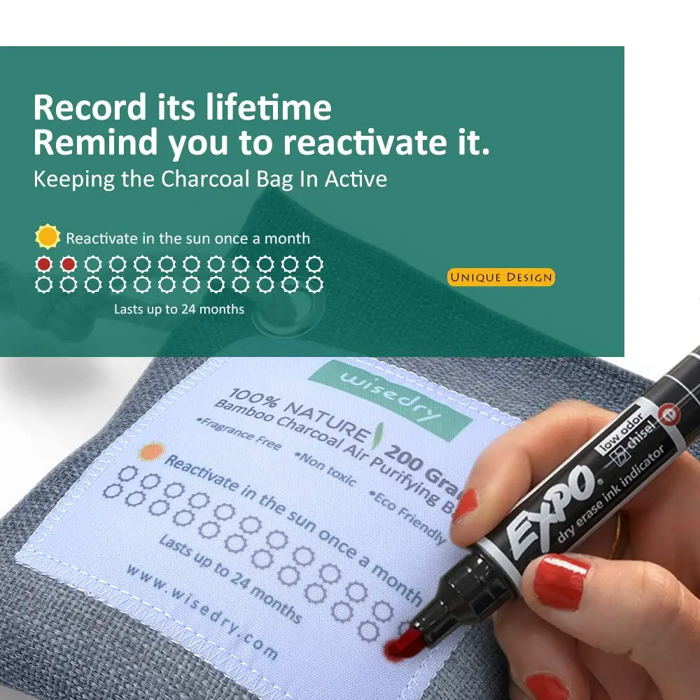 bamboo charcoal  bags absorber smells in the refrigerator Bamboo Charcoal Air Purifying Bags 200g