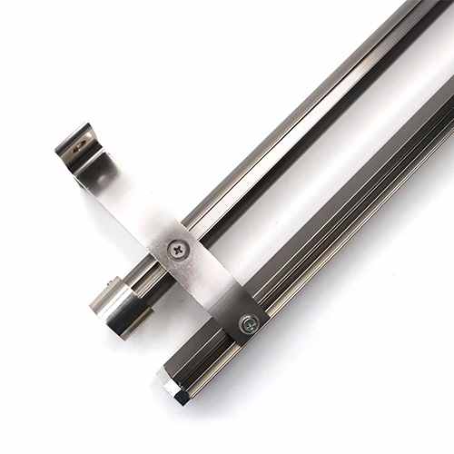 European aluminum extrusion shower curtain rod curtain track with screws and pulleys
