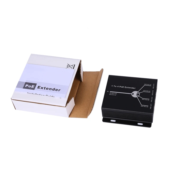 
CCTV accessories PoE repeater 10/100M 4 port PoE extender HY-E4-POE 