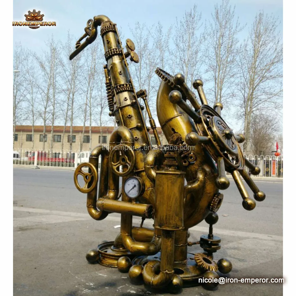 Горячие продажи открытый сад украшения нот скульптуры все инструменты корабля металла комплект metalcraft MN