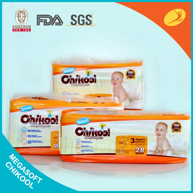 Chikool Good Quality Baby Diapers,clothlike Back Sheet Diapers for Baby Cloth Non Woven Fabric Babies Disposable Swim Diapers