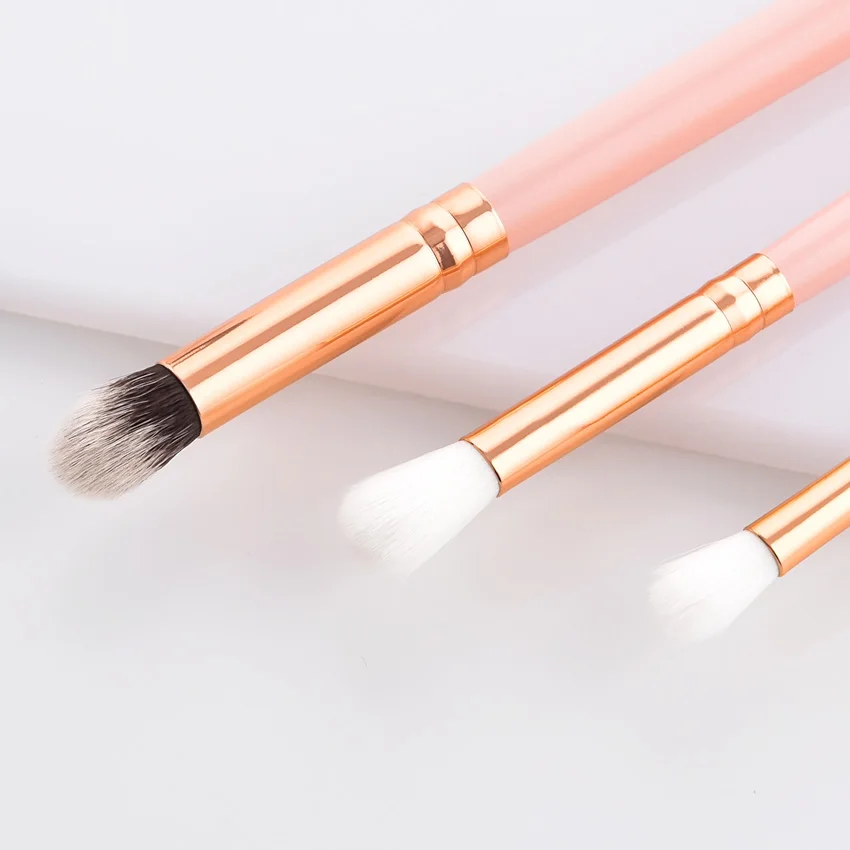 
professional wood pink gold 12 piece eye shadow eye makeup brushes set 