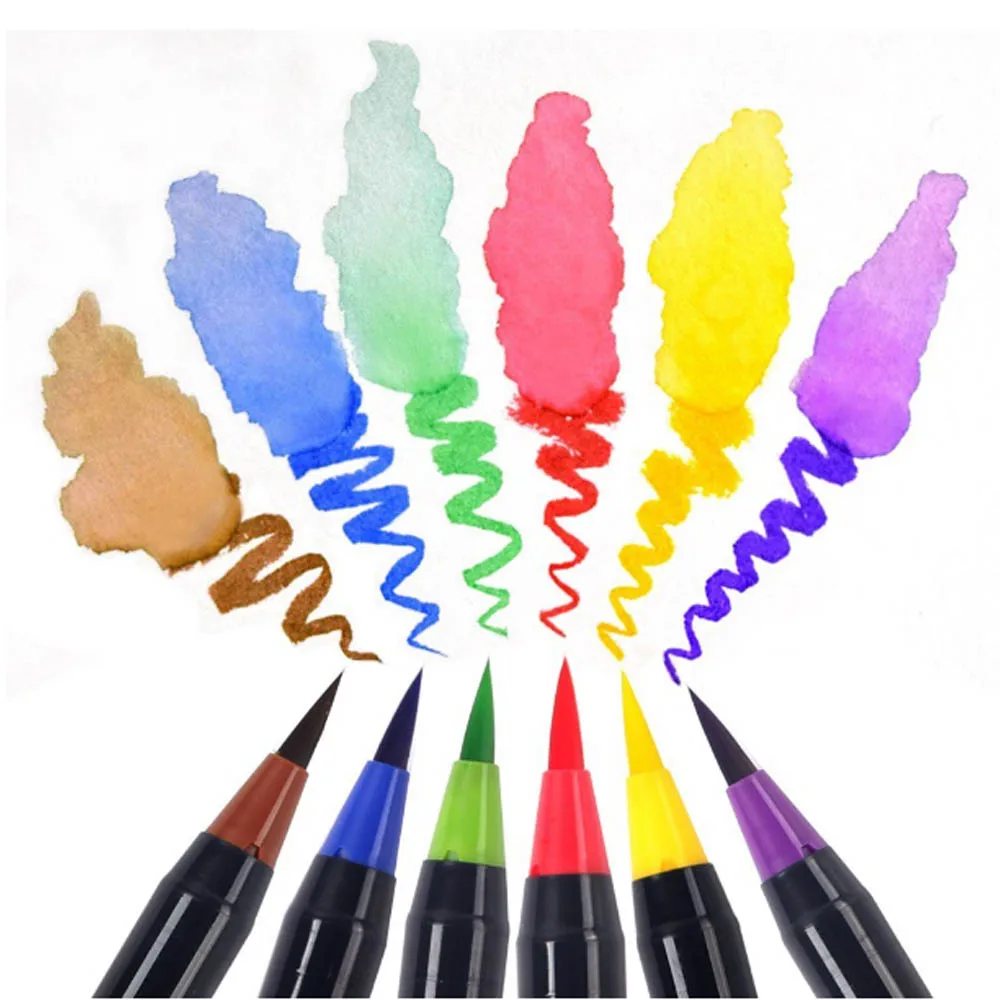 20pcs set Children Adult Coloring Brush Pen painting brush pen for comic books
