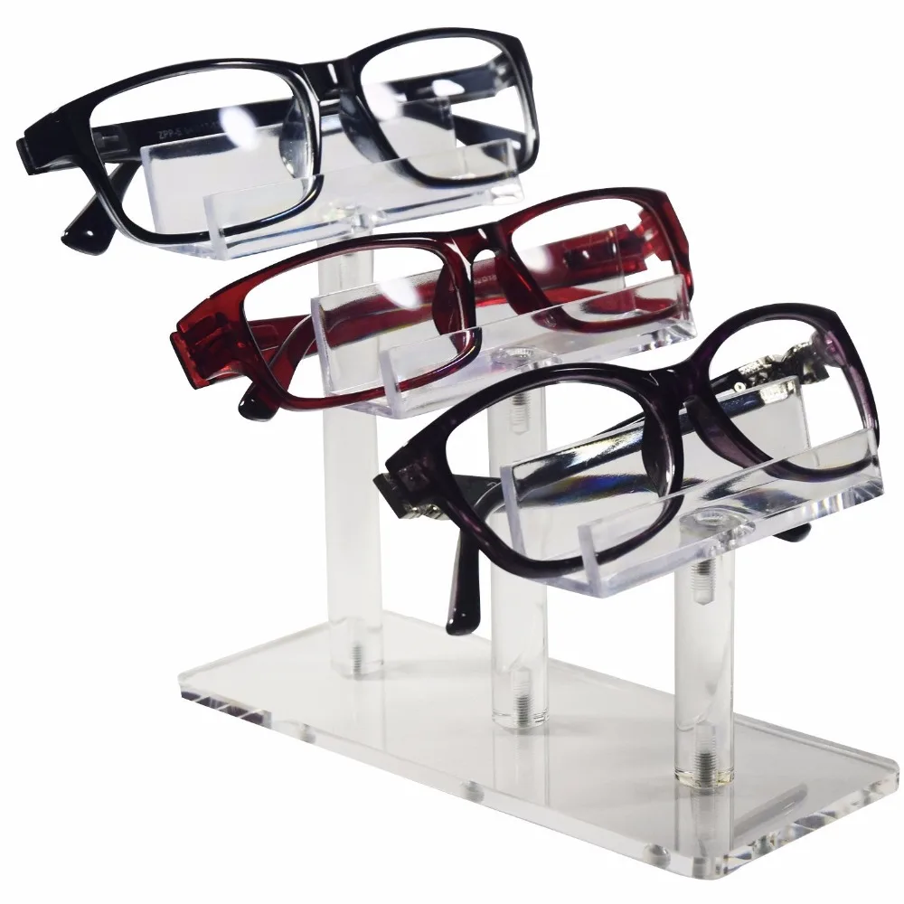 Fancy Acrylic Eyeglasses Display Stand Holder Sunglasses Frame Risers for Eyewear