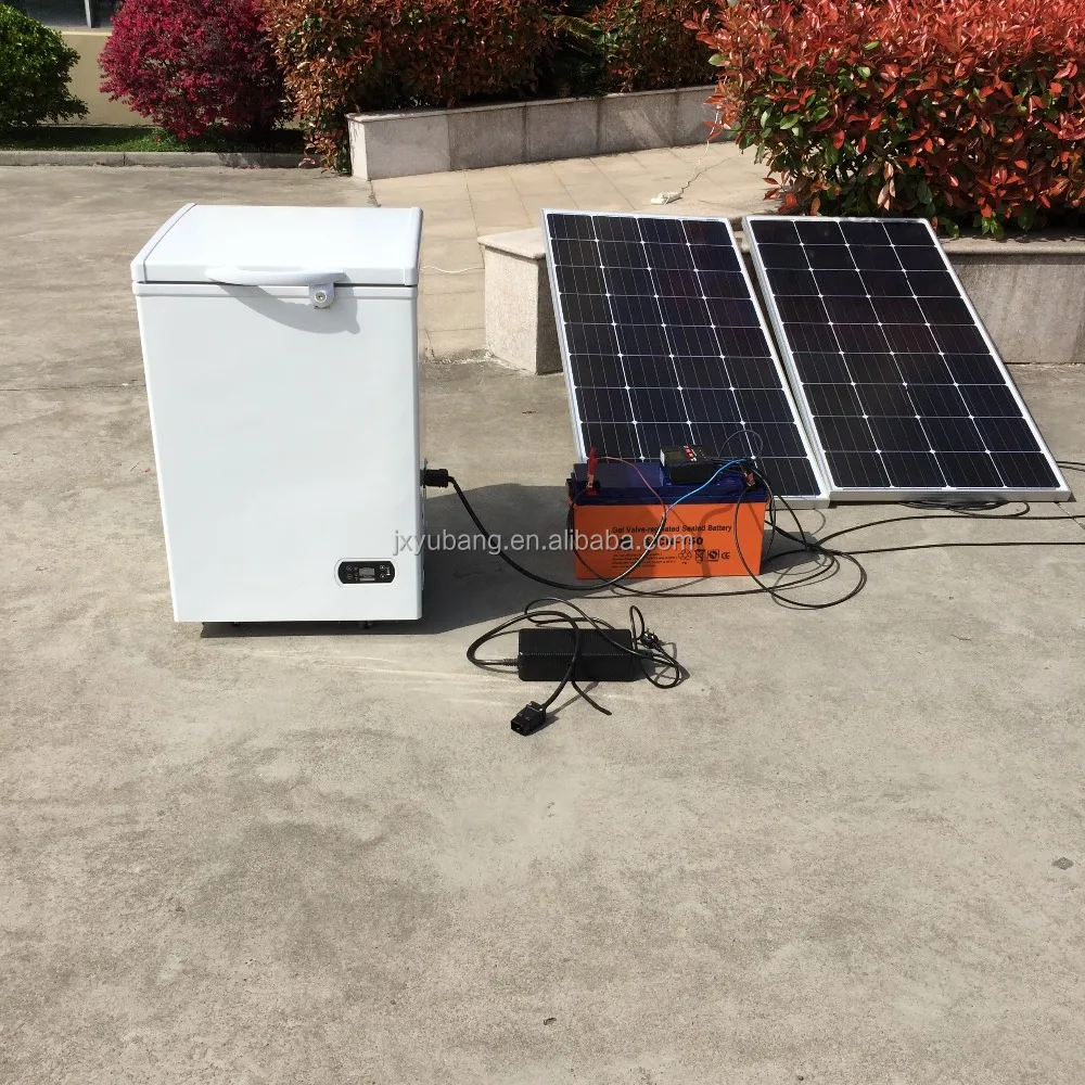 
100L Solar chest freezer deep freezer DC 12V 24V complete kit 