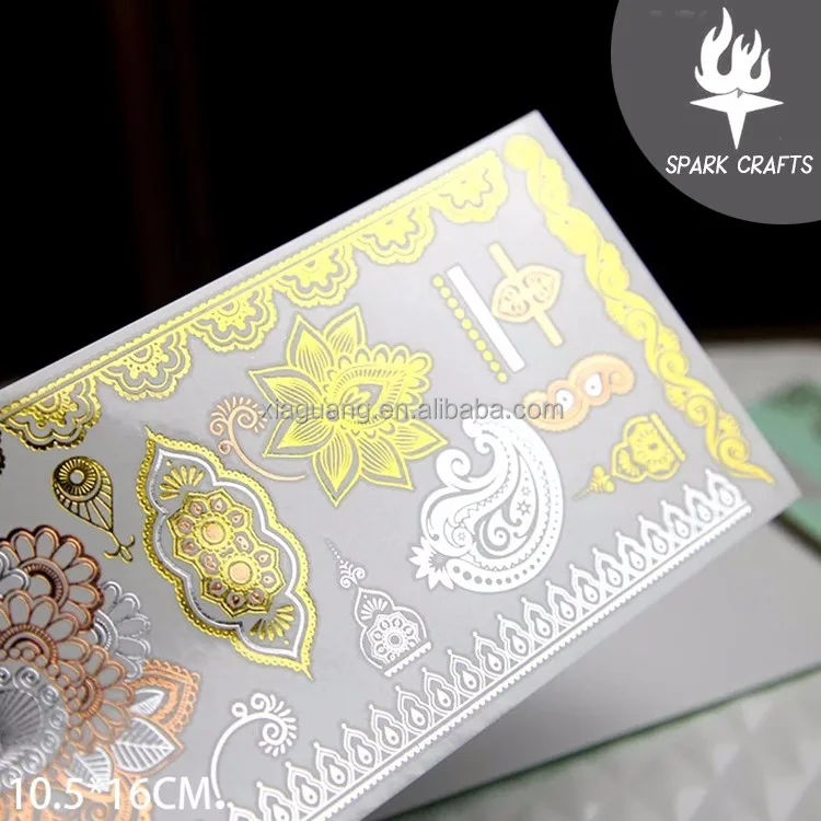 2022 Hot sale gold golden waterproof sticker tattoo temporary tattoo sticker face buy 3d lotus flower tattoo sticker
