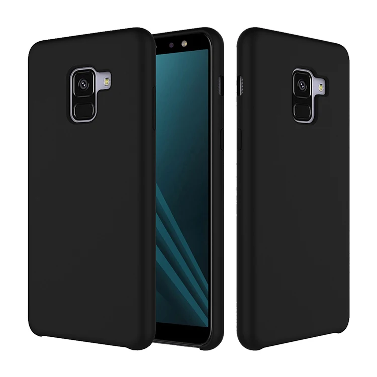 
Custom Liquid Silicone Mobile Accessories Back Cover Cell Phone Case For Samsung Galaxy A8 2018 Luxury Phone Case 